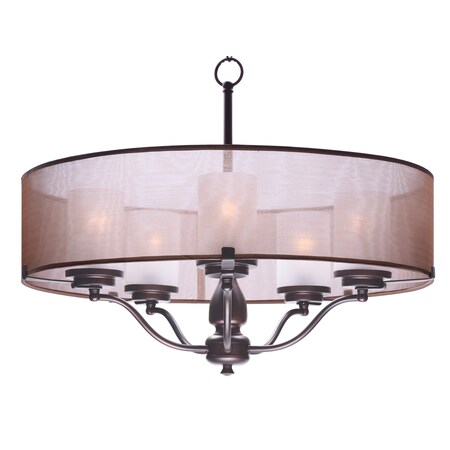 Maxim Lighting Lucid 5-Light 26" Wide Oil Rubbed Bronze Pendant Light 24555TSOI